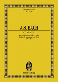 Bach: Cantata No. 119 BWV 119 (Study Score) published by Eulenburg